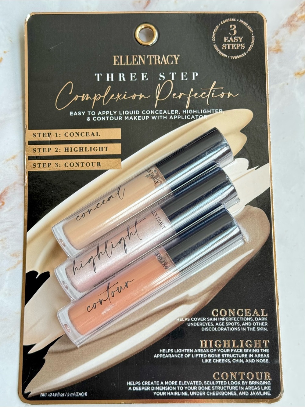 Ellen Tracy Contour, Highlight & Conceal 3 Step Complexion Perfection Concealer